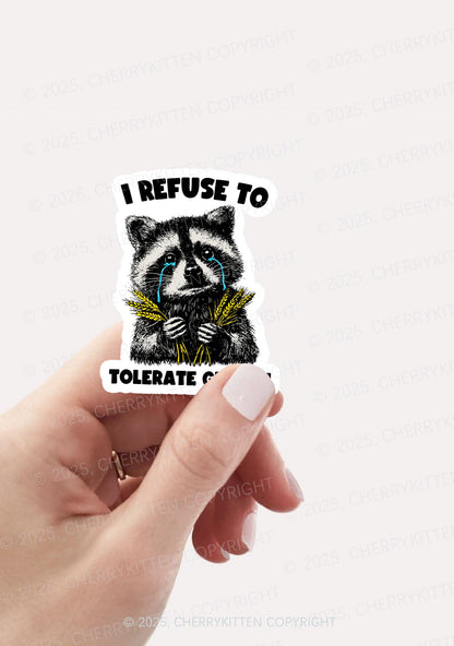 Refuse To Tolerate Gluten 1Pc Y2K Sticker Cherrykitten