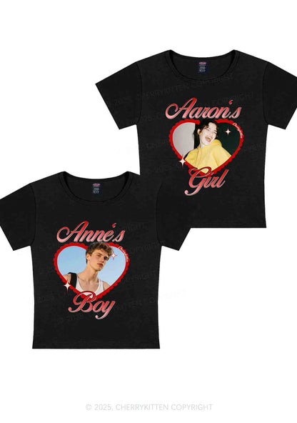 Custom Photo Heart Graphic Y2K Valentine's Day Baby Tee Cherrykitten
