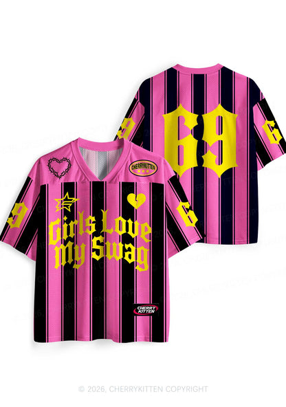 Girls Love My Swag Pride Y2K Sport Jersey Shirts Cherrykitten