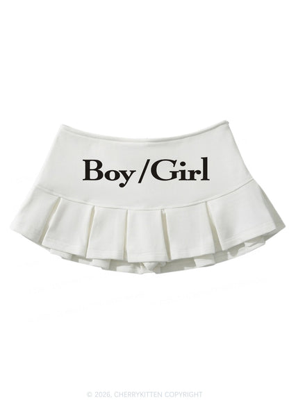Boy Or Girl Pride Y2K Mini Pleated Skirts Cherrykitten
