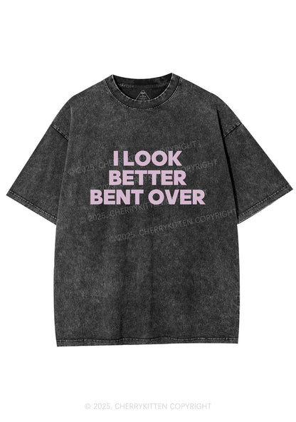 Look Better Bent Over Y2K Shirts Washed Tee Cherrykitten