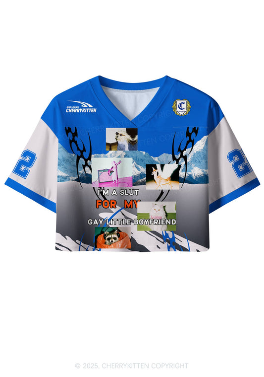 Custom Slxt For Gay Boyfriend Pride Y2K Crop Sport Jersey Shirts Cherrykitten