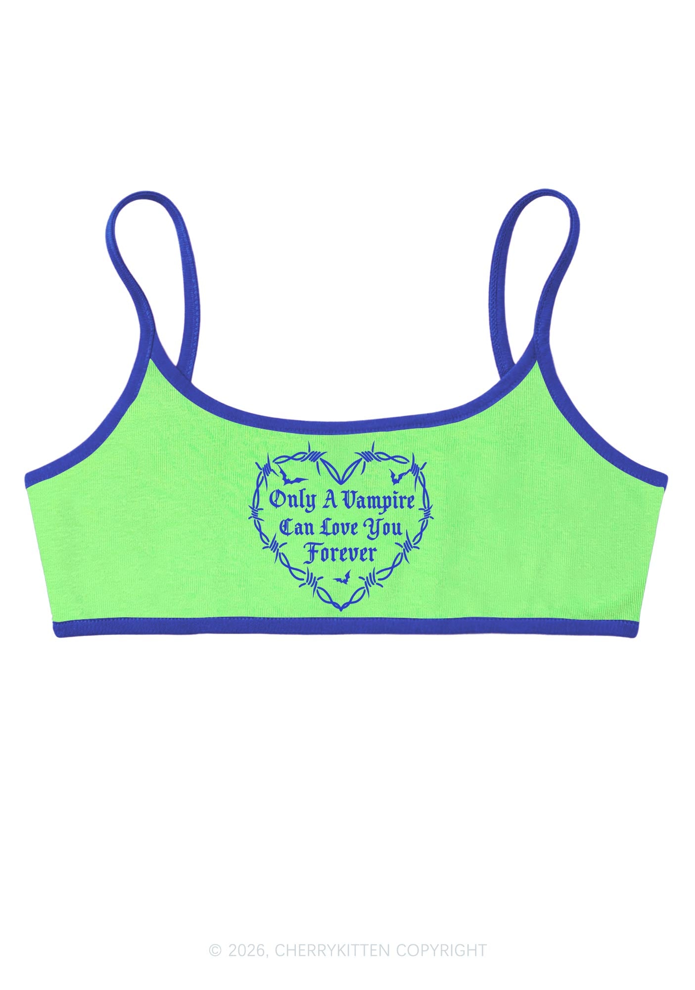 Halloween Vampire Love You Forever Y2K Super Crop Cami Cherrykitten