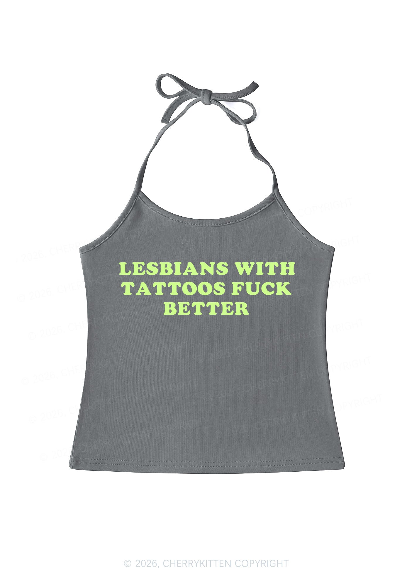 Lesbians With Tattoos Pride Y2K Halter Neck Cami Cherrykitten