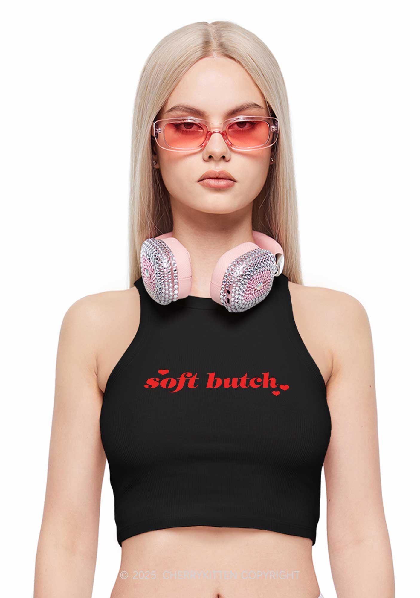 Soft Butch Y2K Crop Tank Top Cherrykitten