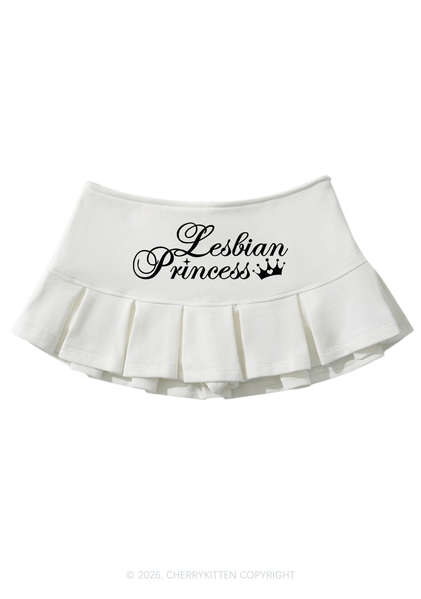 Lesbian Princess Pride Y2K Mini Pleated Skirts Cherrykitten
