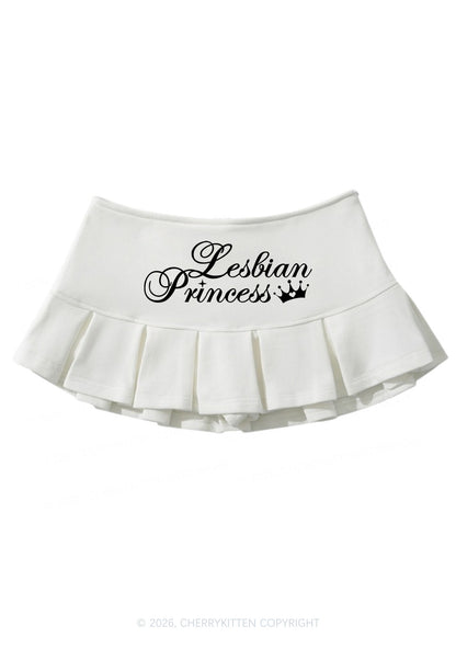 Lesbian Princess Pride Y2K Mini Pleated Skirts Cherrykitten