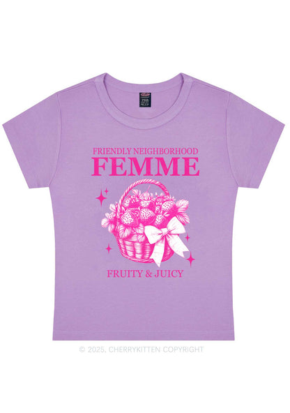 Friendly Neighborhood Femme Y2K Baby Tee Cherrykitten