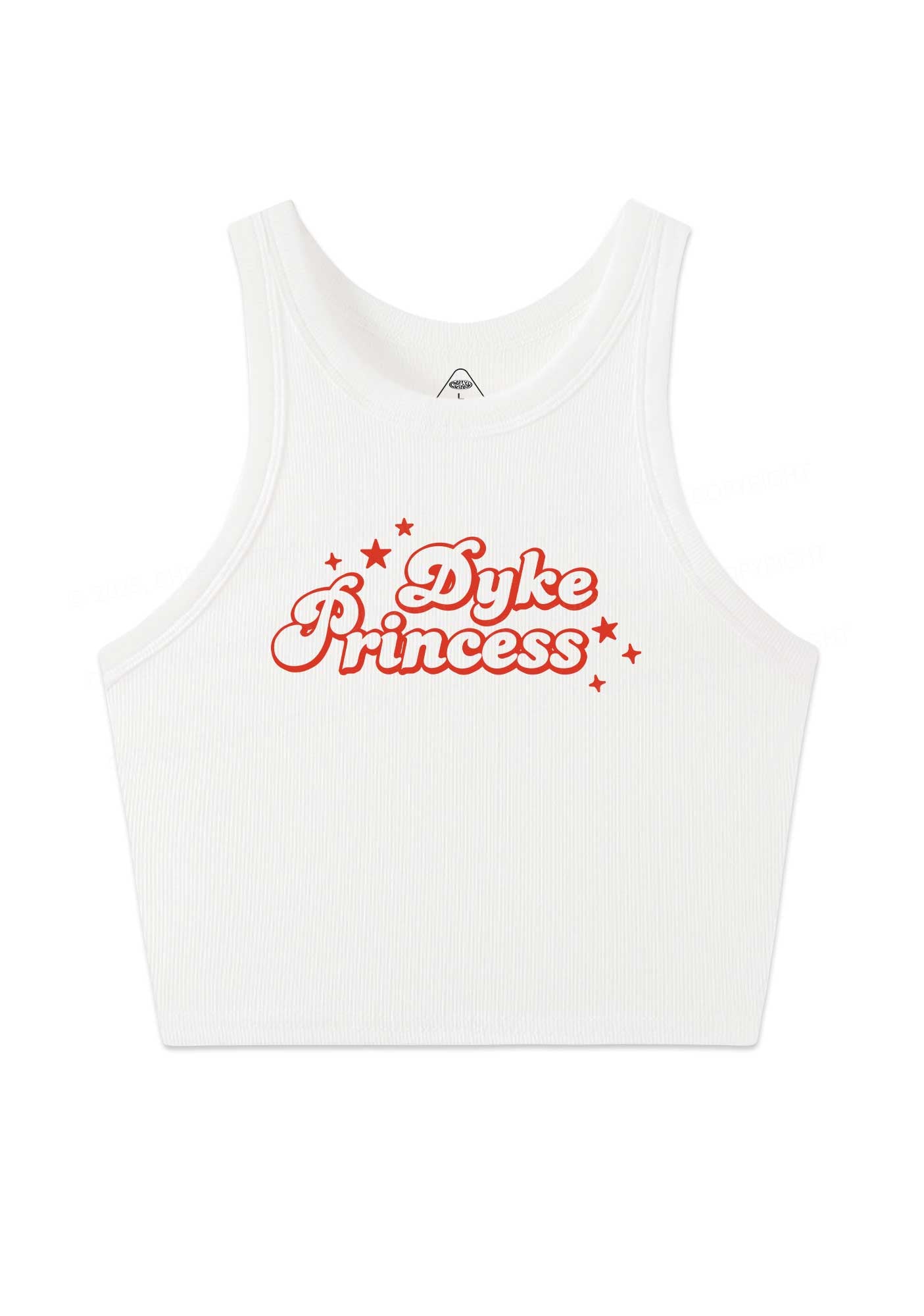 Dyke Princess Pride Y2K Crop Tank Top Cherrykitten