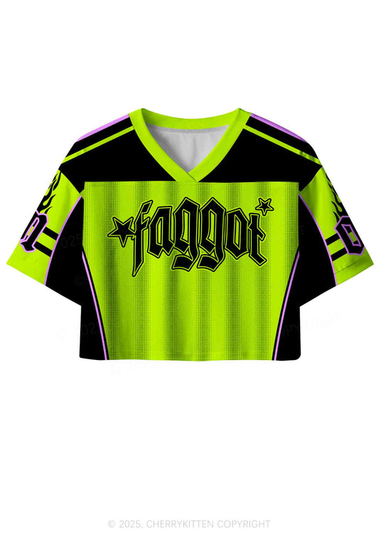 Custom Faggot Stars Pride Y2K Crop Sport Jersey Shirts Cherrykitten