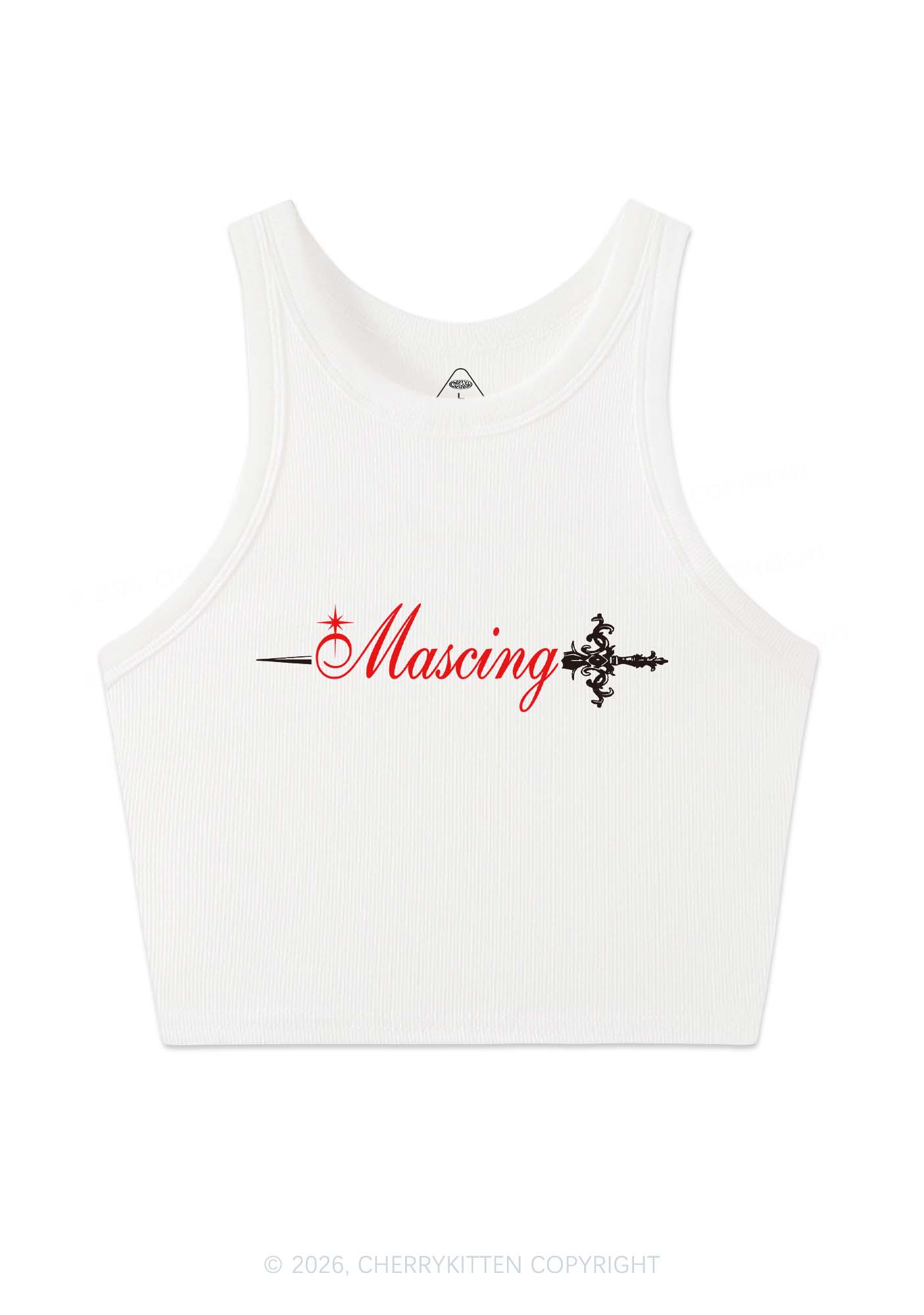 Mascing Sword Pride Y2K Crop Tank Top Cherrykitten