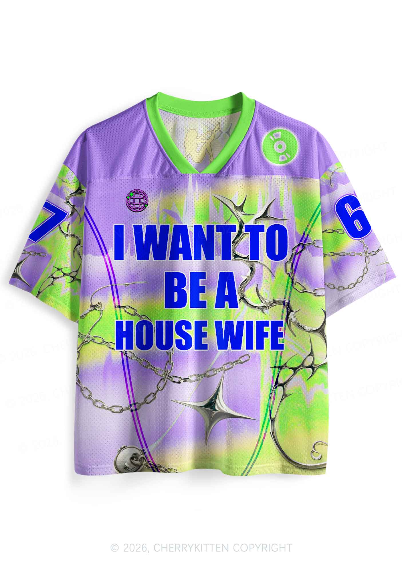 I Want To Be A House Wife Y2K Sport Jersey Shirts Cherrykitten