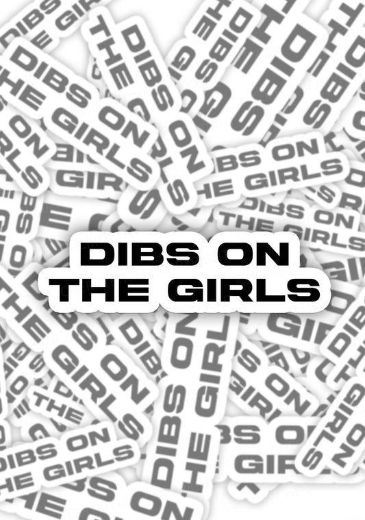 Dibs On The Girls Pride 1pc Y2K Sticker Cherrykitten