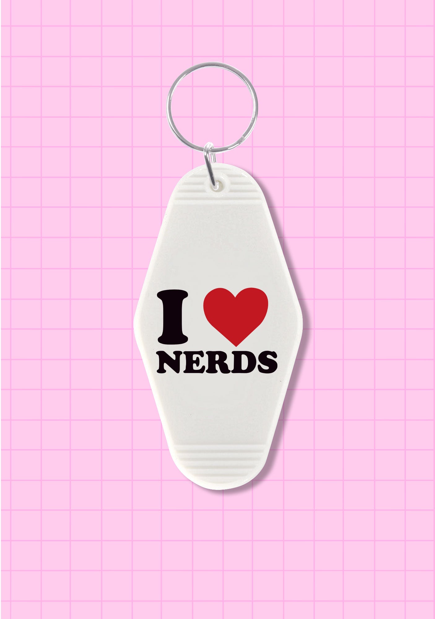 I Love Nerds 1Pc Y2K Hotel Keychain Cherrykitten