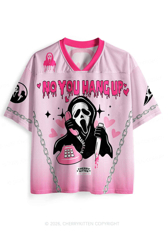 Halloween Pink No You Hang Up Y2K Sport Jersey Shirts Cherrykitten
