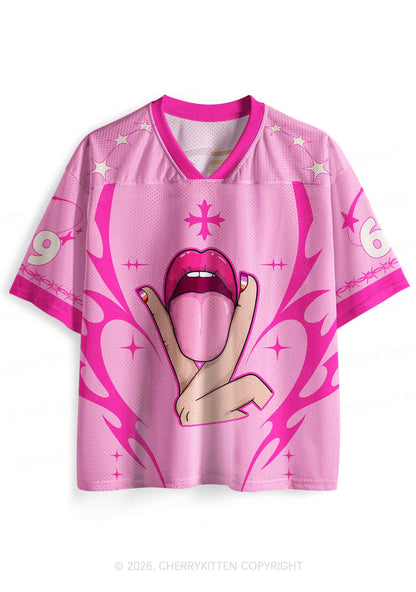 Lesbian Kissing Pride Y2K Sport Jersey Shirts Cherrykitten
