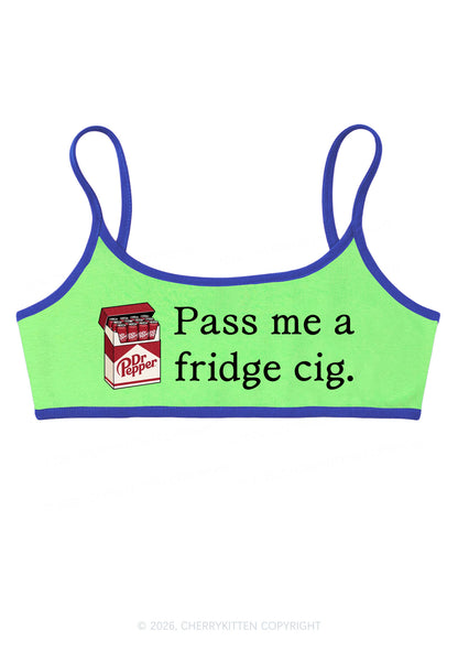 Pass Me A Fridge Cig Red Drinks Y2K Super Crop Cami Cherrykitten