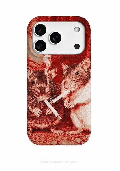 Halloween Blood Smoking Ratz Y2K Phone Case Cherrykitten