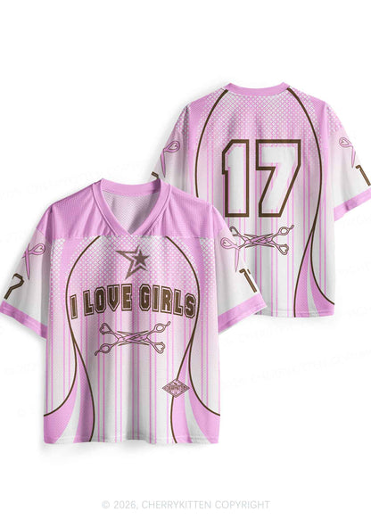 I Love Girls Scissors Pride Y2K Sport Jersey Shirts Cherrykitten