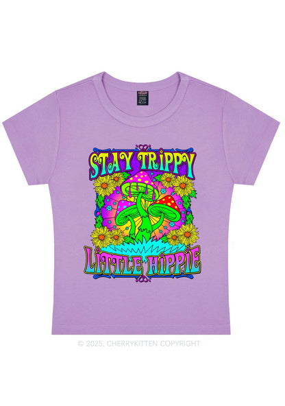 Stay Trippy Little Hippie Y2K Baby Tee Cherrykitten