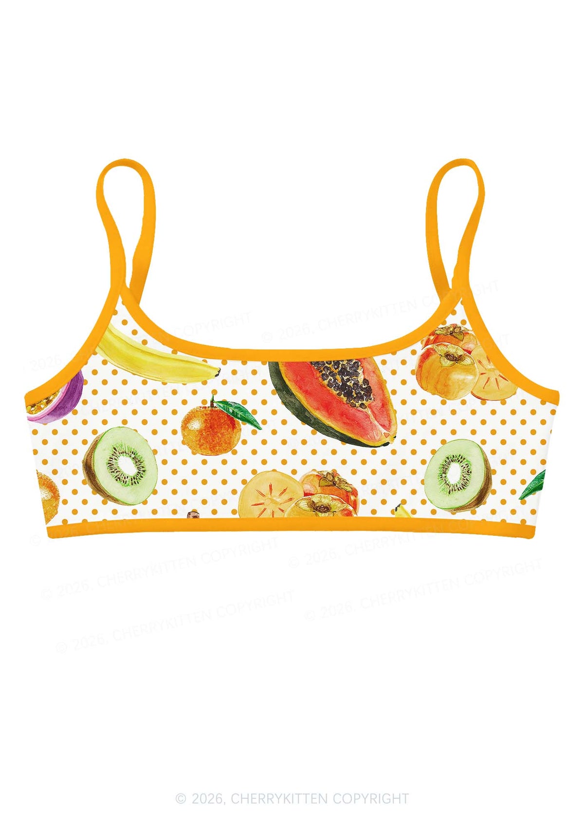 Fruity Dots Pride Y2K Print Super Crop Cami Cherrykitten