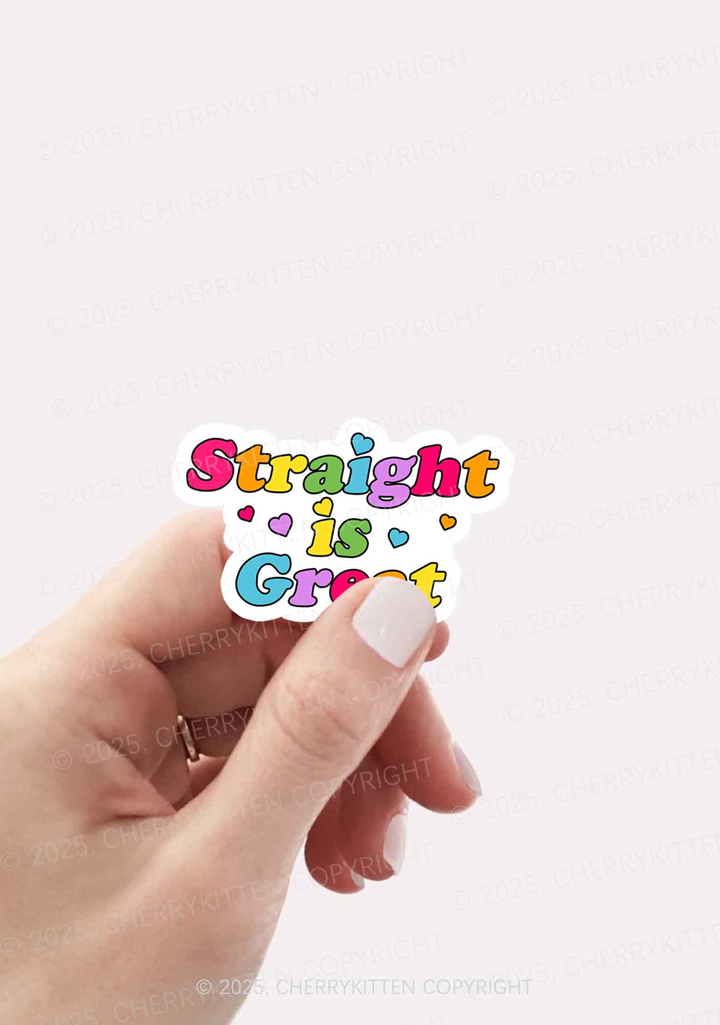 Straight Is Great Pride 1Pc Y2K Sticker Cherrykitten