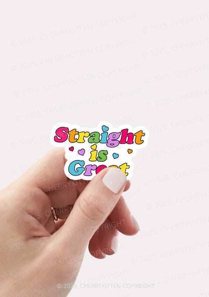 Straight Is Great Pride 1Pc Y2K Sticker Cherrykitten