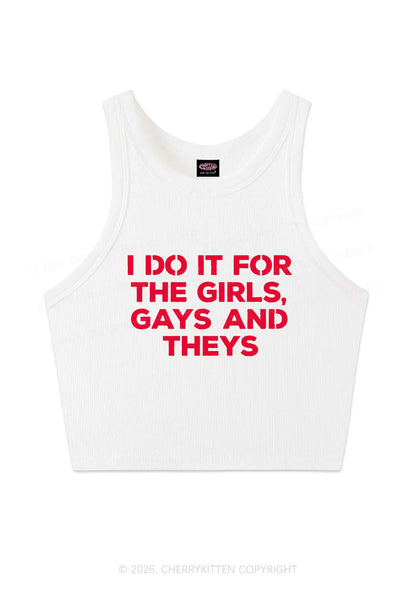 Girls Gays Theys Pride Y2K Crop Tank Top Cherrykitten