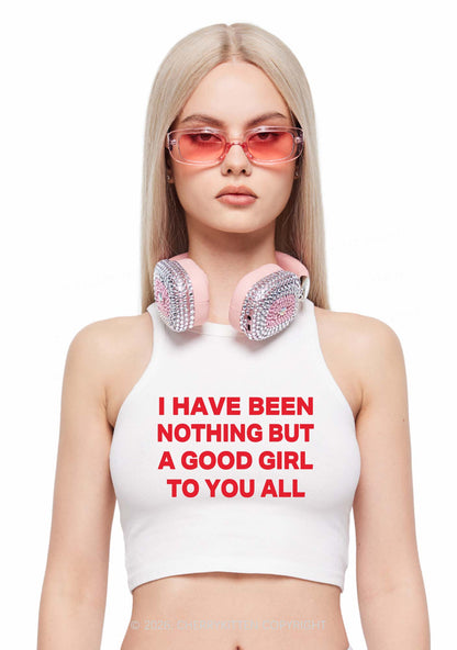 I Have Been A Good Girl Y2K Crop Tank Top Cherrykitten