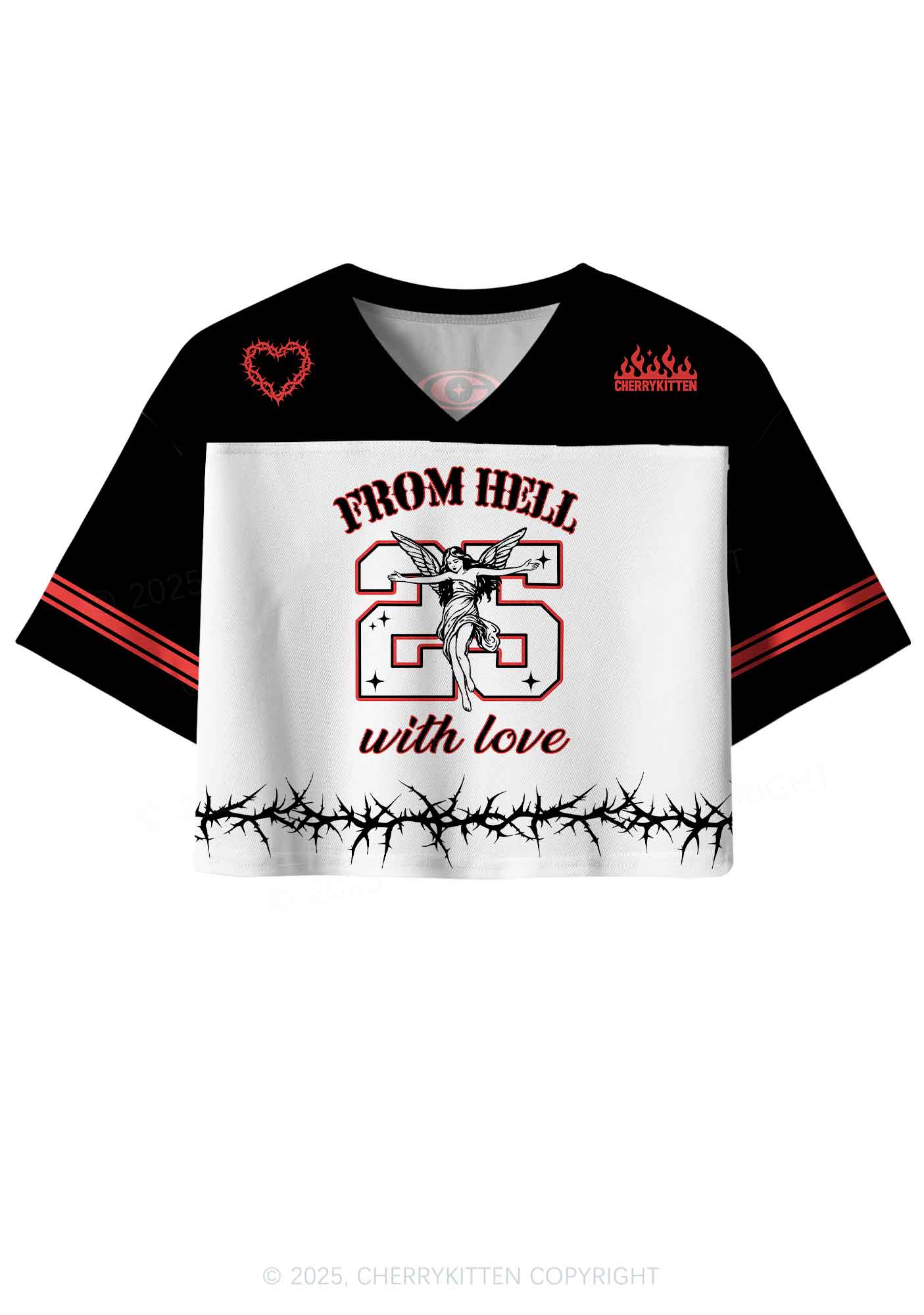 Custom Angel From Hell Y2K Crop Sport Jersey Shirts Cherrykitten