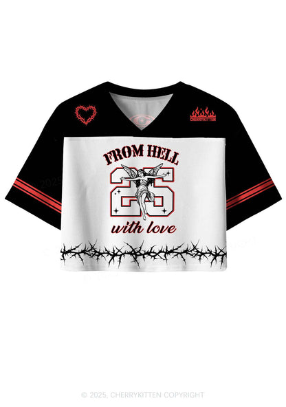 Custom Angel From Hell Y2K Crop Sport Jersey Shirts Cherrykitten