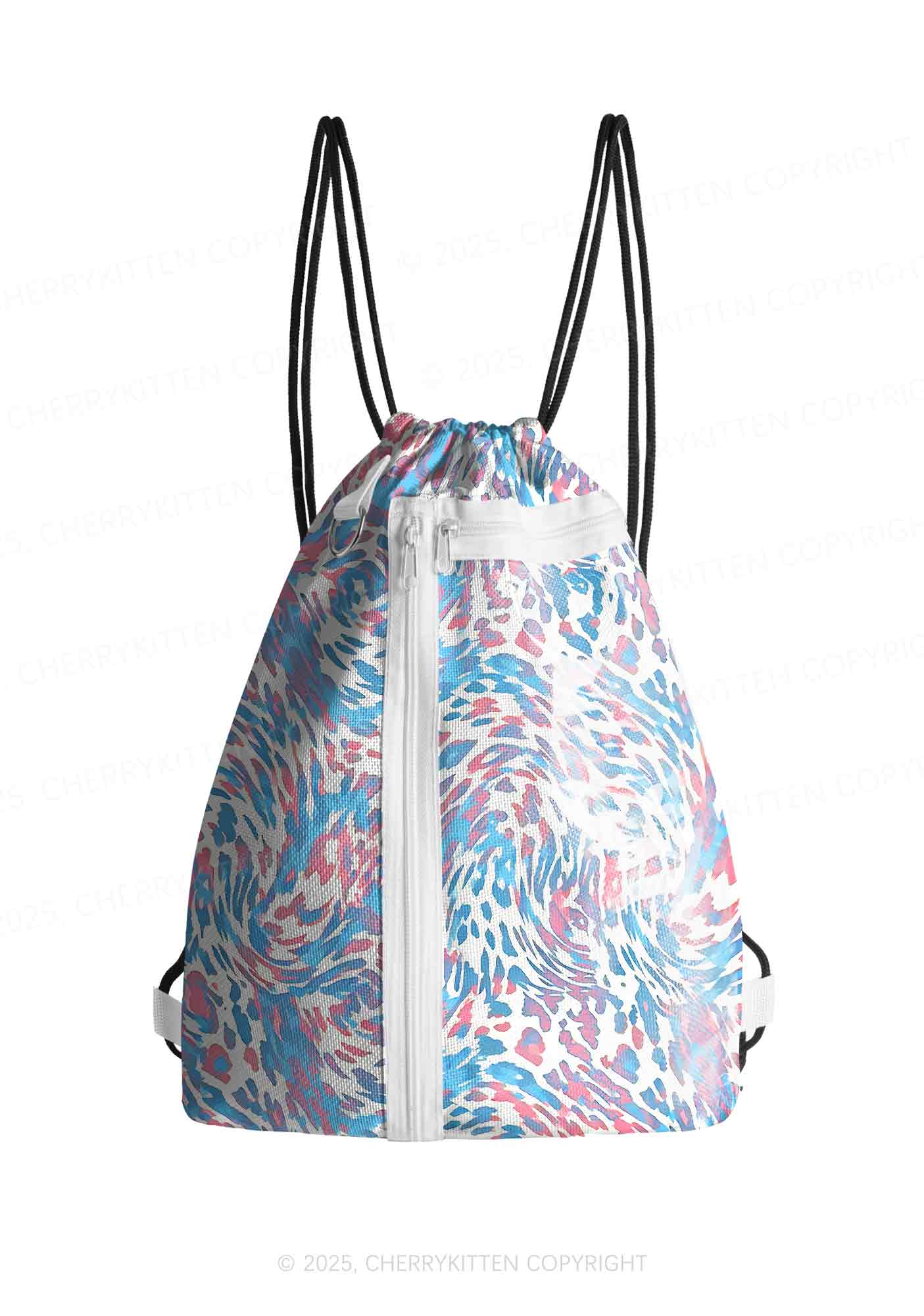 Trans Leopard Pride Y2K Drawstring Itabag Backpack Cherrykitten