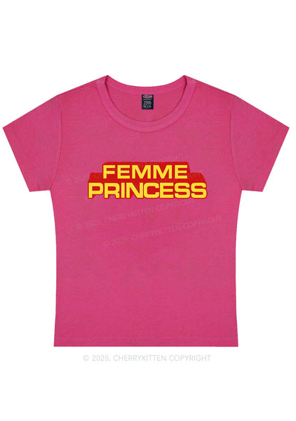Femme Princess Pride Y2K Baby Tee Cherrykitten