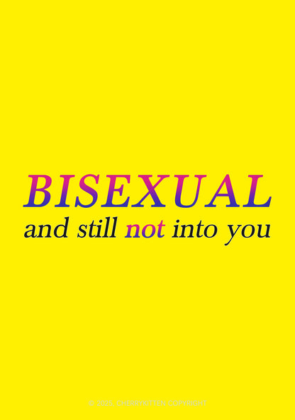 Bisexual And Still Not Into You Pride 1Pc Y2K Pin Badge Cherrykitten