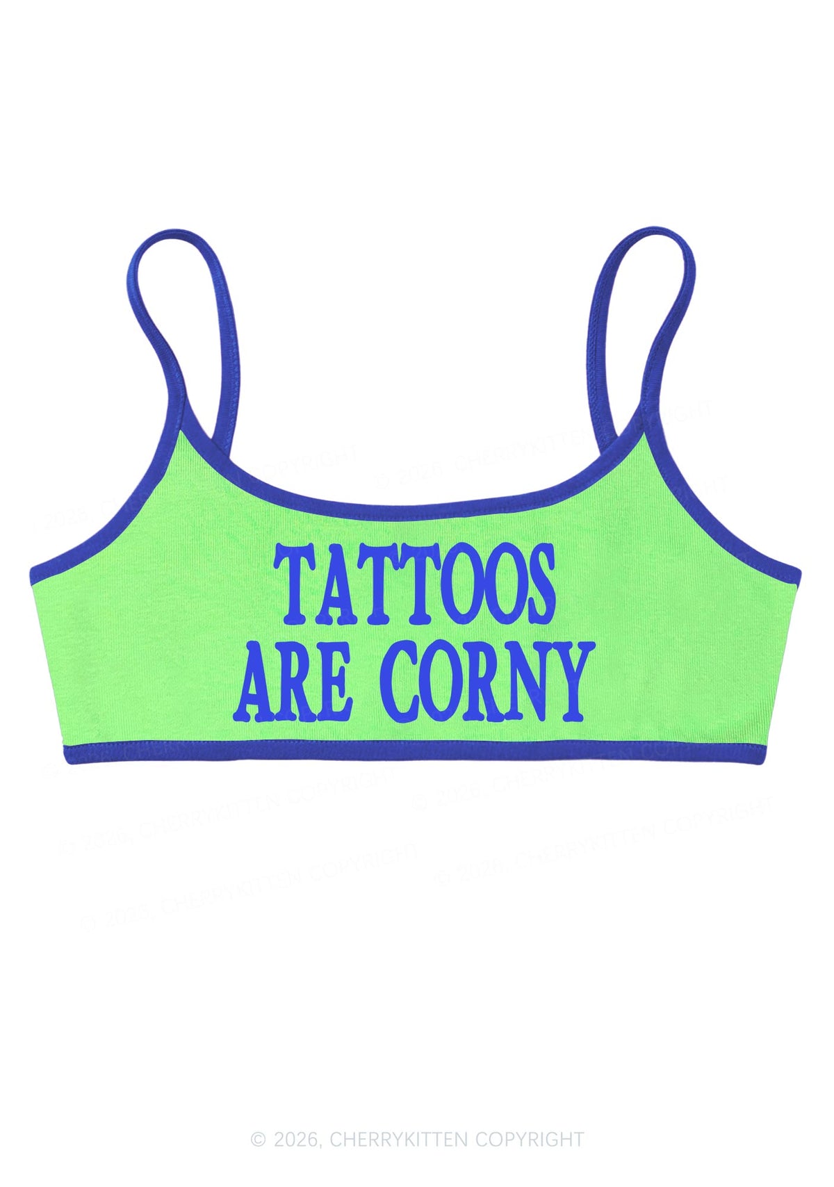 Tattoos Are Corny Y2K Super Crop Cami Cherrykitten
