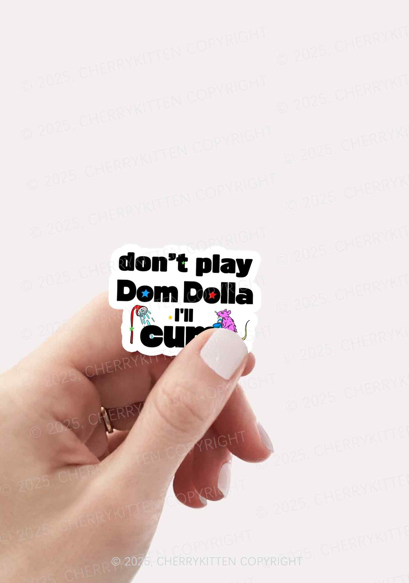 Do Not Play Dom 1Pc Y2K Sticker Cherrykitten