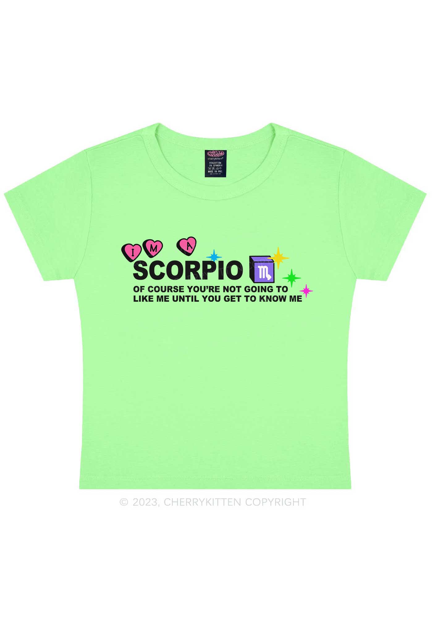 I'm A Scorpio Y2K Baby Tee Cherrykitten