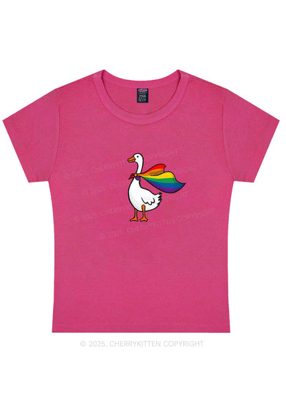 Pride Goose Y2K Baby Tee Cherrykitten