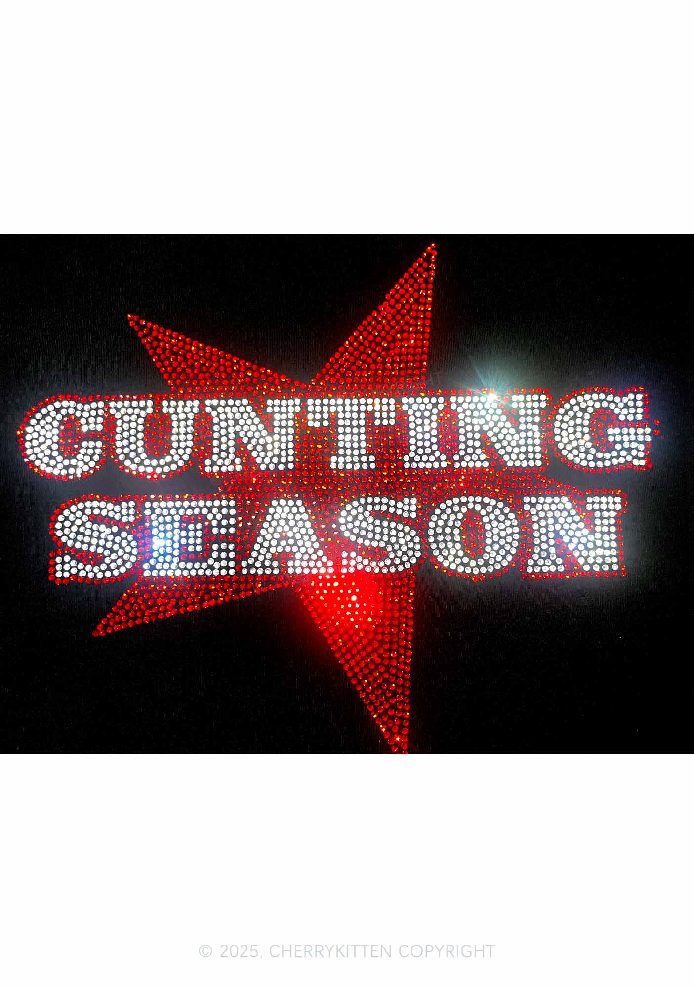 Rhinestone Cunting Season Y2K Baby Tee Cherrykitten