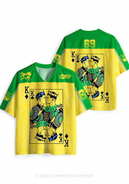 Yellow Gay King Pride Y2K Sport Jersey Shirts Cherrykitten