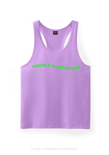 Maybe Im A Little Gay Pride Y2K Men Racerback Tank Top Cherrykitten