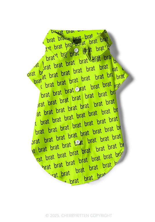 Brat Summer Y2K Pet Shirts Cherrykitten