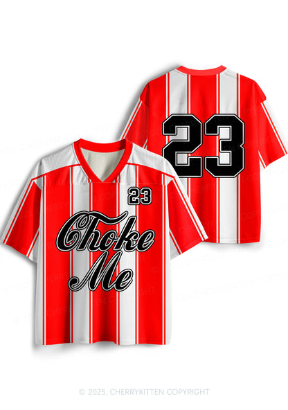 Custom Red Choke Me Y2K Sport Jersey Shirts Cherrykitten