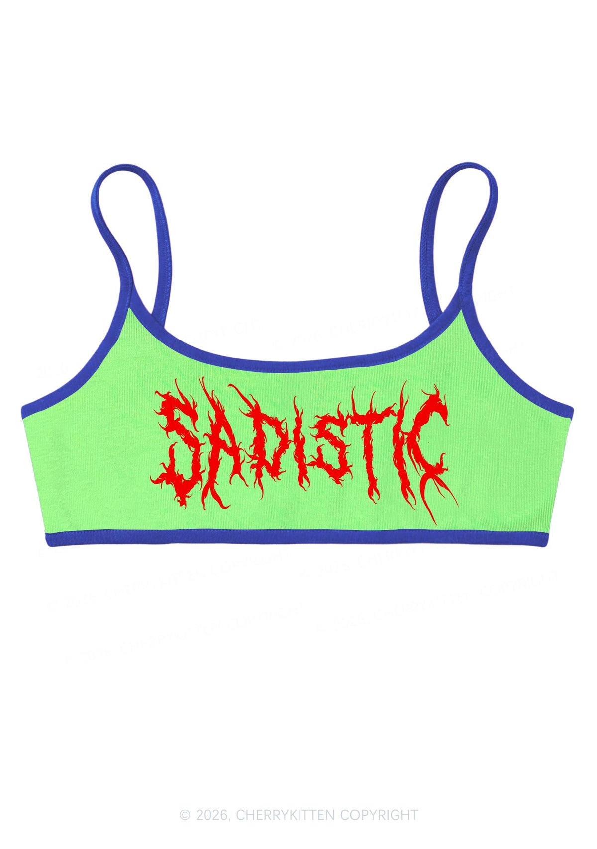 Sapistic Skull Y2K Super Crop Cami Cherrykitten