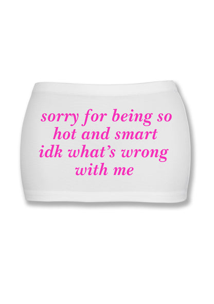 Sorry For Being So Smart Y2K Mini Hip Skirt Cherrykitten