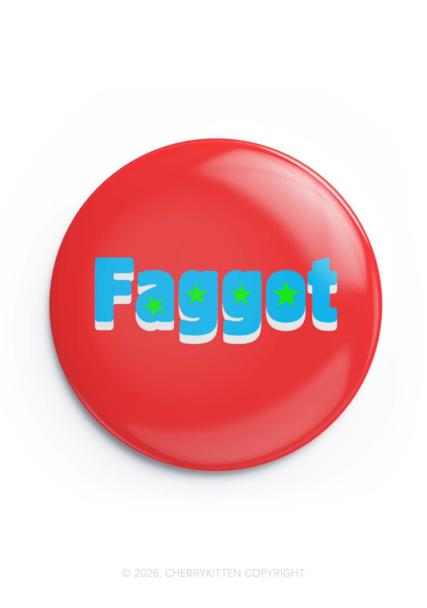 Blue Faggot Pride 1Pc Y2K Pin Badge Cherrykitten