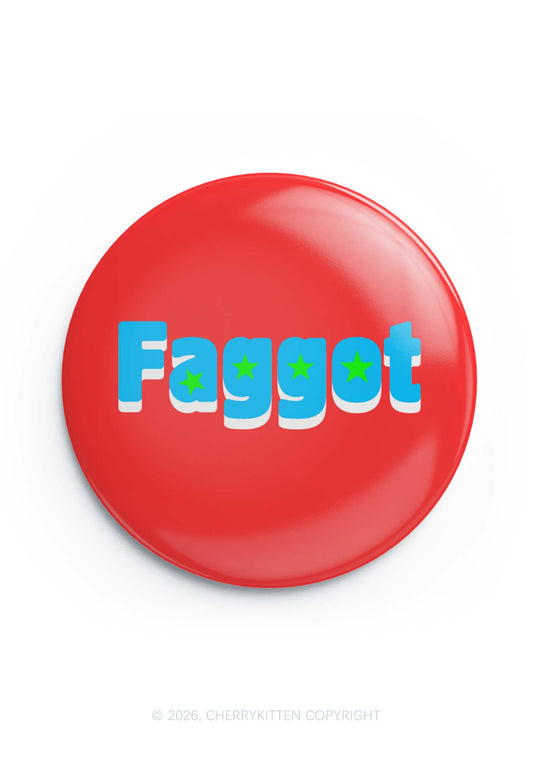 Blue Faggot Pride 1Pc Y2K Pin Badge Cherrykitten