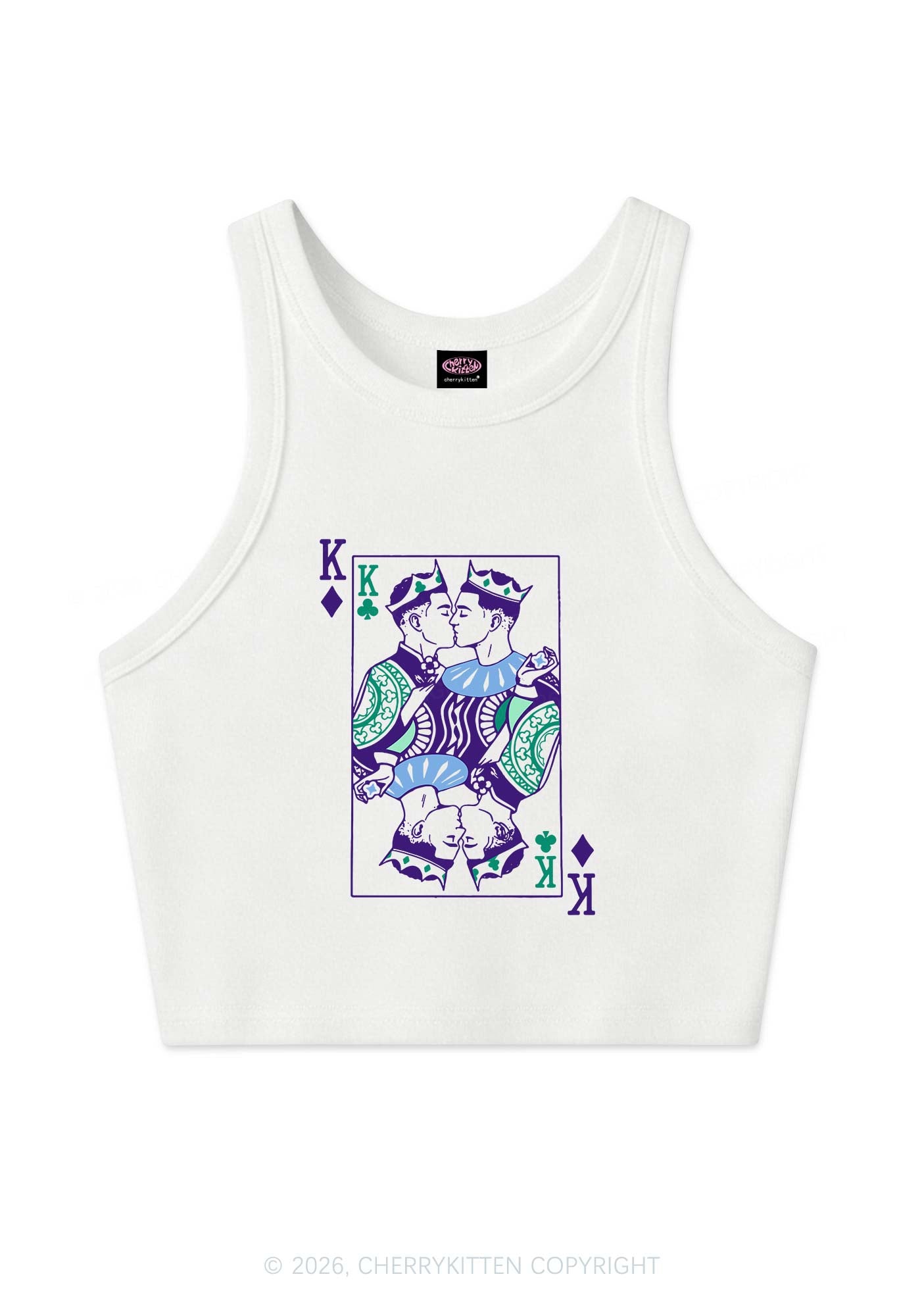Gay King Pride Y2K Crop Tank Top Cherrykitten