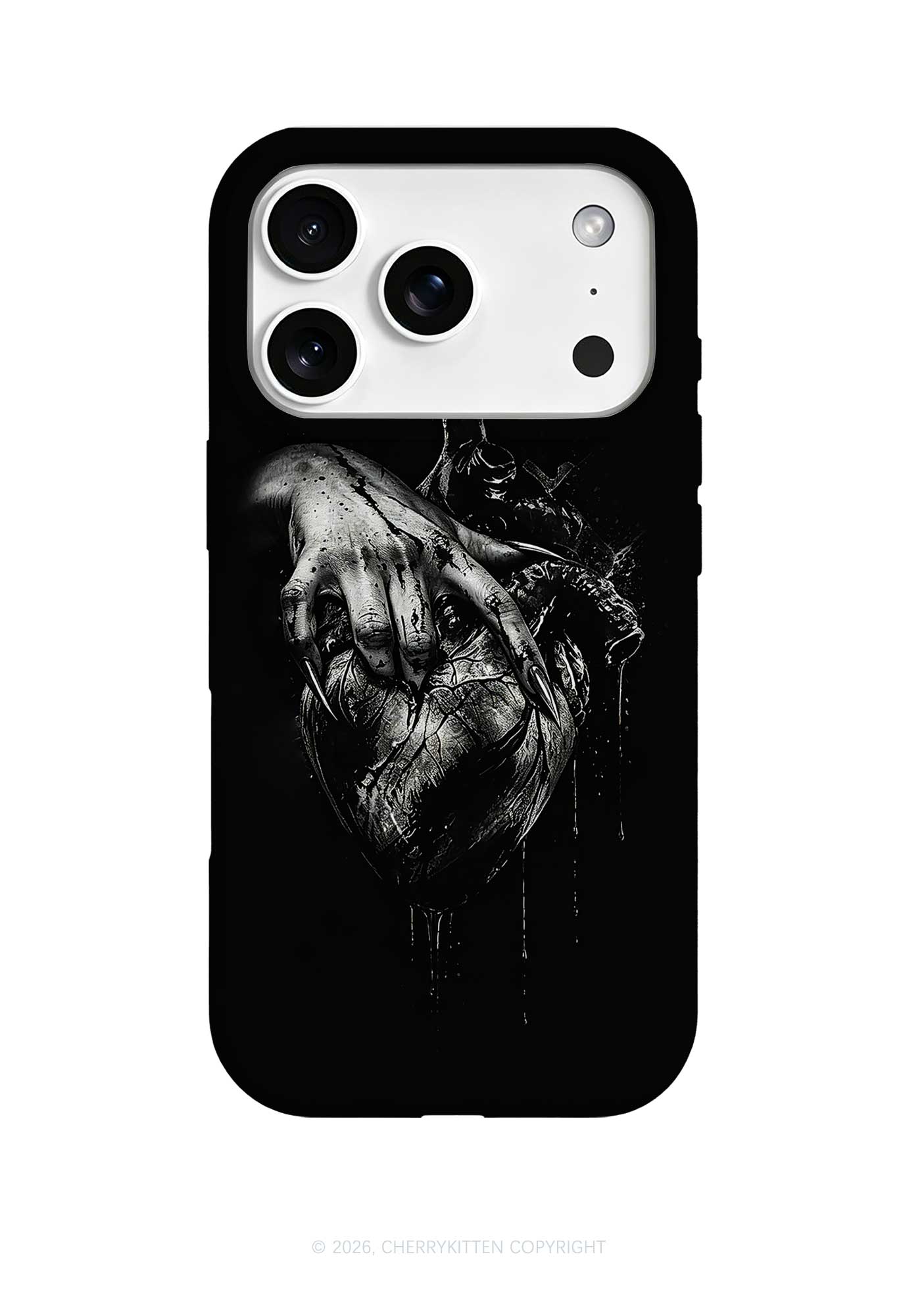 Halloween Monster Hand Bleeding Heart Y2K Phone Case Cherrykitten