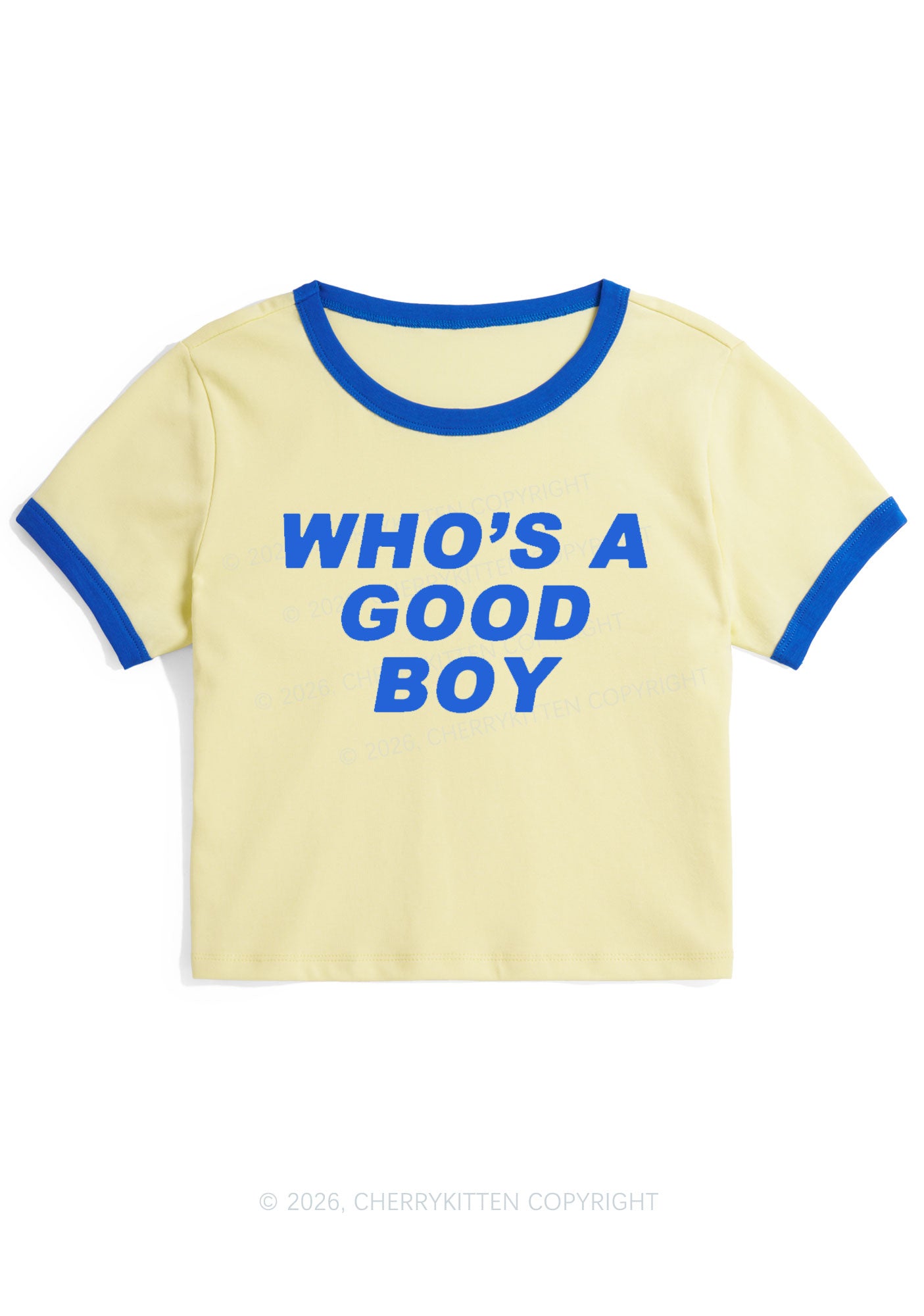 Whos A Good Boy Y2K Ringer Tee Cherrykitten